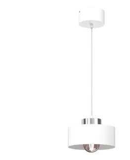 Svietidlá  Luster na lanku MARTI 1xE27/15W/230V biela/chróm 9843