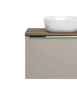 Skrinky s umývadlom ArtCom Kúpeľňová skrinka s umývadlom a doskou SANTA Fe Taupe DU80/1 | 80 cm