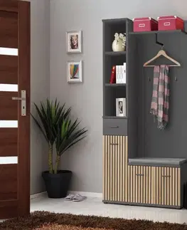 Predsieňový nábytok Predsieňová stena MARCO I + P artisan/antracit anas mc1+p
