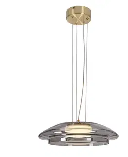 Stropná svetla Lampa wisząca Ombre 34 szklana nad stół do salonu z kloszem dymionym
