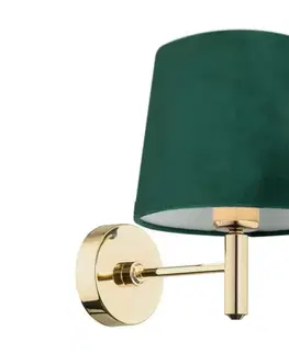 Svietidlá Argon 8105 - Nástenná lampa PONTE 1xE27/15W/230V zelená/mosadz 8105