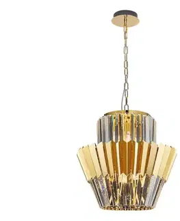 Svietidlá  Luster na reťazi DONNA 9xE14/40W/230V pr. 45 cm zlatá ML0413