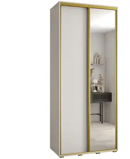 Šatníkové skrine Skriňa 45 Canaris 3 110 biela/gold