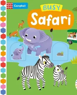 Leporelá, krabičky, puzzle knihy Busy Safari - Campbell Books