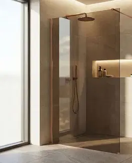 Sprchové dvere REA/S - Sprchová zástena Flexi Brown / Brush Copper 110 KPL-K99371