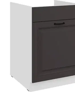 Kuchynské skrinky stojace Kuchynská skrinka Stilo grafit mat/biely 60ZL 1S BB