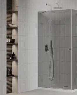 Vane MEXEN/S - Roma sprchovací kút 80x100, grafit, chróm + biela vanička so sifónom 854-080-100-01-40-4010