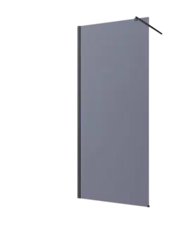 Sprchovacie kúty INVENA - Walk-in II Trend 120x200cm, grafit 8mm shiny-glass, čierna AK-32-123-S
