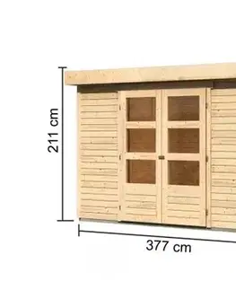 Zahradné domčeky Drevený záhradný domček RETOLA 6 Lanitplast