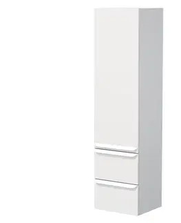 Kúpeľňový nábytok Kúpeľňová skrinka vysoká Naturel Pavia 40x155x35 cm pravá biela mat biela úchytka PAVIA3V40DVPBI PAVIA3V40DVPBI