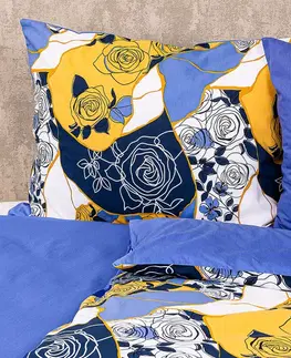 Obliečky 4Home Bavlnené obliečky Blue rose, 140 x 220 cm, 70 x 90 cm