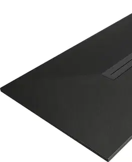 Vane MEXEN/S - Toro obdĺžniková sprchová vanička SMC 150 x 80, čierna, mriežka čierna 43708015-B