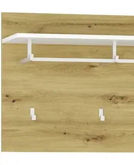 Predsieňové steny NABBI Bristol HP vešiakový panel biela / dub artisan