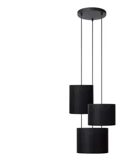 Svietidlá Lucide 45409/13/30 - Luster na lanku MAYA 3xE27/40W/230V čierna 45409/13/30