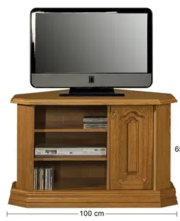 TV stolíky PYKA Kinga D rustikálny tv stolík drevo D3