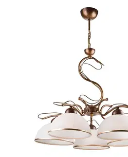 Svietidlá  Luster na reťazi COBRA 5xE27/60W/230V bronz/patina LM-5.52/BRĄZ