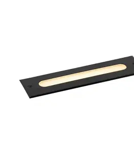 Vonkajšie zápustné svietidlá Moderný bodový svietidlo do zeme čierny 30 cm vrátane LED IP65 - Eline
