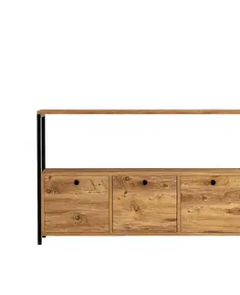 Komody Konzolový stolík Nero v2 - Atlantic Pine, Black