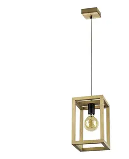 Svietidlá  61540174 - Luster na lanku KAGO 1xE27/60W/230V matný dub 61540174