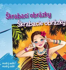 Maľovanky pre dospelých Škrabací obrázky/Škrabacie obrázky modrý zošit