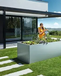 Truhlíky Biohort Zvýšený kvetináč na zeleninu BIOHORT 201,6 x 103 x 77 cm (strieborná metalíza)