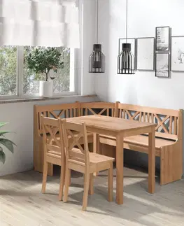 Jedálenské stoly KONDELA Monan VI jedálenský stôl jelša