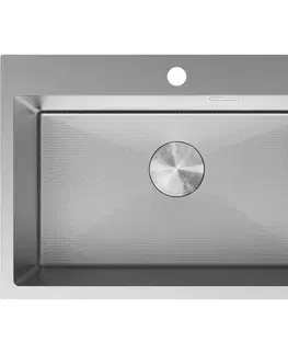 Kuchynské drezy MEXEN MEXEN - Solix oceľový drez 1-bowl 650 x 450 mm, nerez HC 6403651000-01HC