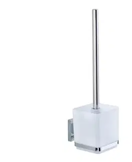 Svietidlá WENKO 22695100-WC kefa VACUUM-LOC QUADRO ED 9,5x37 cm strieborná/lesklý chróm/priehľadná 22695100