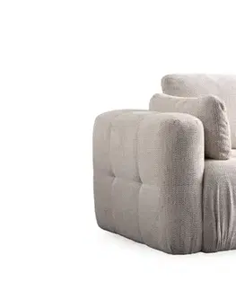 Sedacie súpravy Rohová sedacia súprava / Rohová pohovka Amaris 2 Seater With Pouffe - Beige
