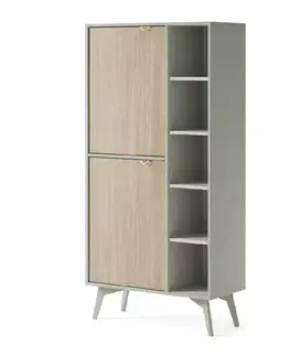 Vitríny a regály do obývačky Regál Forest RG80 eukalyptus/jedľa scandi