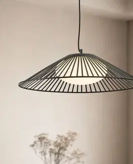 Stropná svetla Lampa wisząca Sonte 60 czarna z białym kloszem nad stół GX53