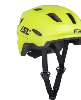 Helmy a prilby na in-line Detská cyklo prilba s LED svetlom ISL Lumitto Neon Yellow - XS (48-54)