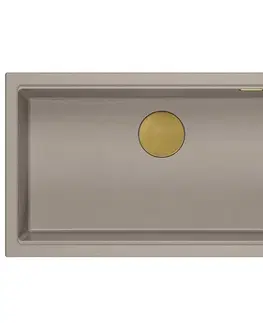 Kuchynské drezy Quadron Quadron - Granitový drez Logan 110 Beige Meď HQD7644U4_PVDC1_U