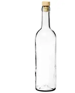 Shakery Kinekus Fľaša na víno Bordo, objem 0,75l, bezfarebná VE, balená