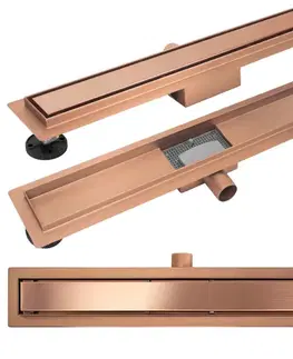 Sprchové žľaby REA - Odtokový žľab Neox brush copper 60 REA-G4889