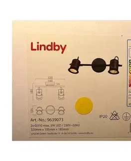 Svietidlá Lindby - Bodové svietidlo CANSU 2xGU10/5W/230V 4251096536188