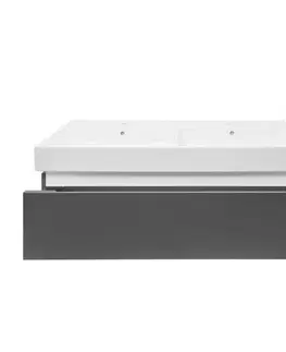 Kúpeľňový nábytok Kúpeľňová skrinka s umývadlom SAT Feel 120x30x46 cm antracit mat SATFEEL120ANTU2 SATFEEL120ANTU2