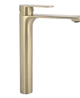Kúpeľňové batérie REA - Umývadlová batéria Drop Brush Gold vysoká REA-B4637