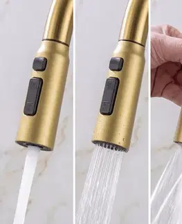 Kuchynské drezy REA REA - Multifunkčný oceľový drez 10 v 1 Alonzo Brush Gold ZLE-06419