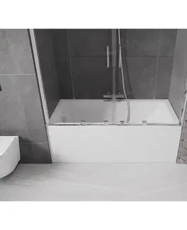 Sprchové dvere MEXEN/S - Velar Duo Dvojkrídlová posuvná vaňová zástena 150 x 150, transparent, chróm 896-150-000-02-01