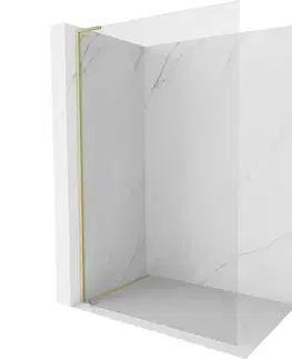 Sprchové dvere MEXEN/S - Kyoto-X L Sprchová zástena WALK-IN 90 x 200, transparent 10 mm, zlato kefovaná 800-090-107-55-00-X