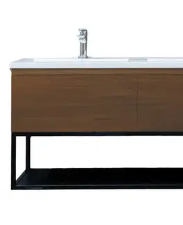 Kúpeľňový nábytok Koupelnová skříňka s umyvadlem SAT B-Way 119x30x45 cm ořech mat BWAY120NUTU BWAY120NUTU