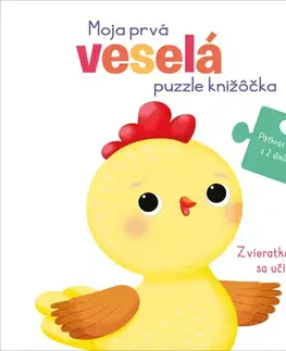 Leporelá, krabičky, puzzle knihy Moja prvá veselá puzzle knižôčka: Zvieratká zo statku sa učia rátať
