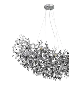 Svietidlá Globo 64138H3S - Luster na lane QUEENA 10xE14/40W/230V strieborná 64138H3S