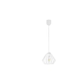 Svietidlá  Luster na lanku CEED 1xE27/60W/230V biela 0755