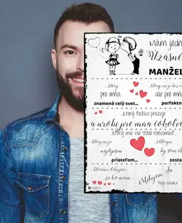 Tabuľky s venovaním (darčeky) Darčeky pre muža - Blahoželanie k narodeninám na personalizovanej tabuľke