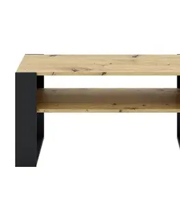 Konferenčné stolíky KONDELA Cara 1 konferenčný stolík dub artisan / čierna