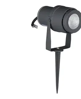 Záhradné lampy  LED Vonkajšie svietidlo LED/12W/100-240V IP65 šedá - zelené svetlo 7552