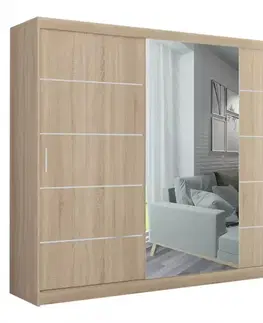 Šatníkové skrine Skriňa Porto 250 Sonoma