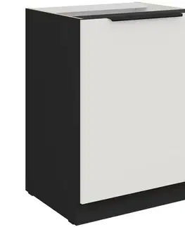 Kuchynské skrinky stojace Kuchynská skrinka Aria-Wh/Bl Anti Fingerprint 60d 1f Bb